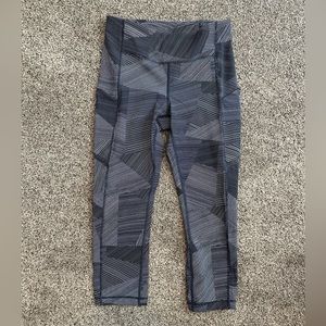 Lululemon Speed Up Crop Leggings (21”) Etch Hail Midnight Sz 6